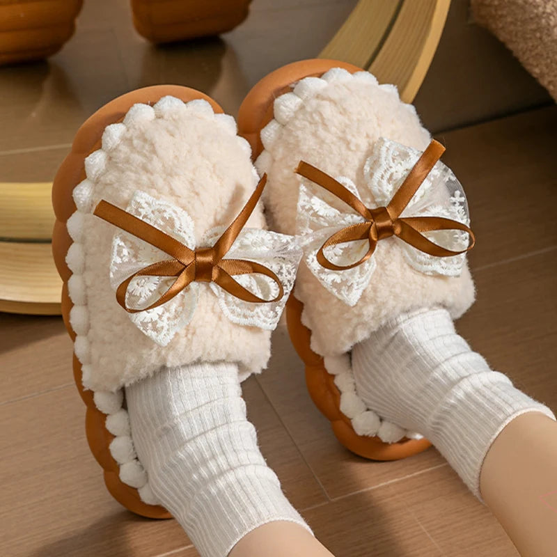 The Snuggly Bow Slipper