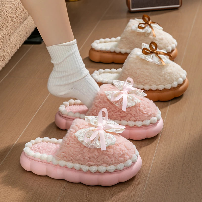 The Snuggly Bow Slipper